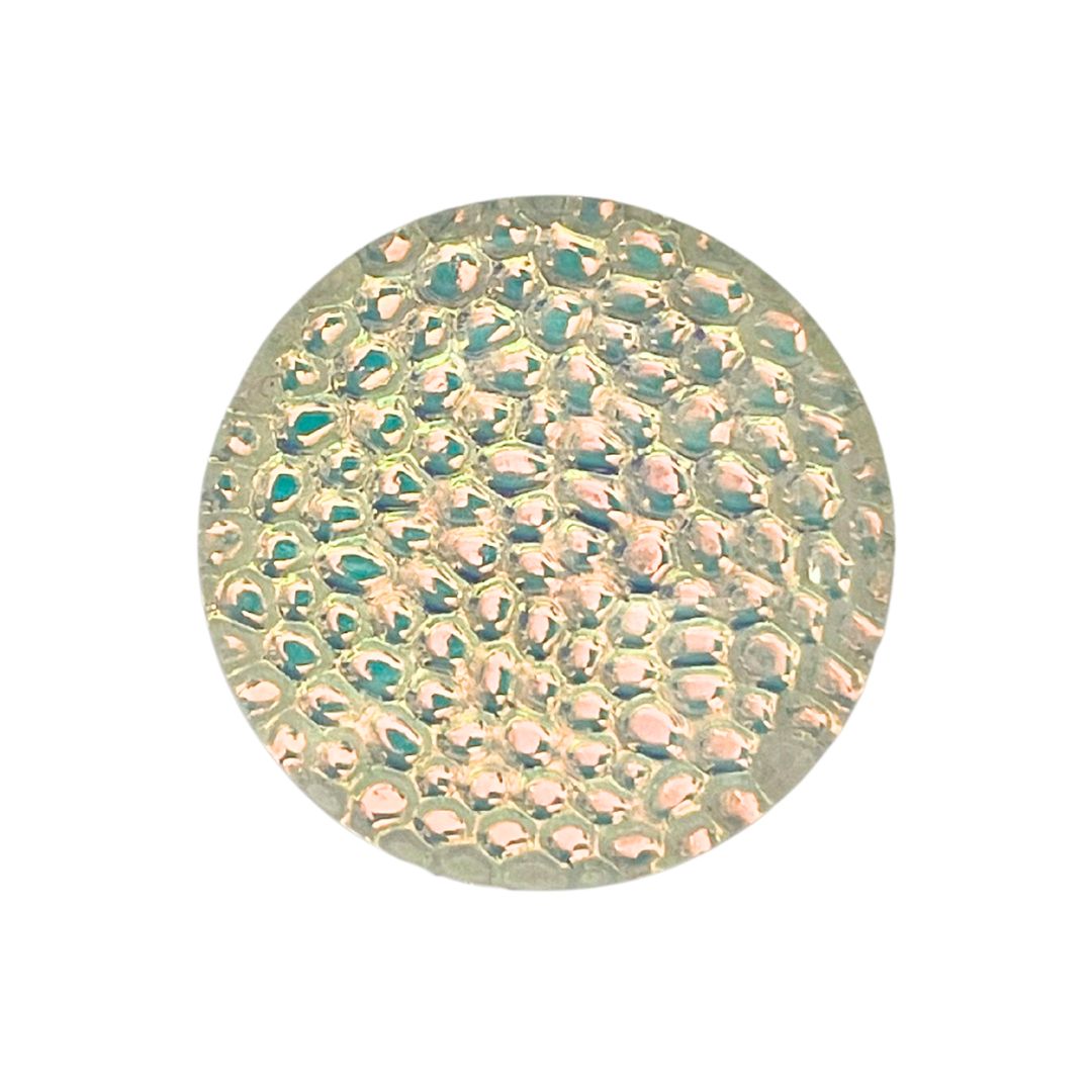 25mm x 7mm high Dome Glass Cabochon Metallic Bubbles
