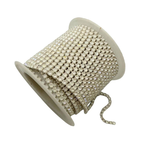Rhinestone Cup Chain 2mm White AB
