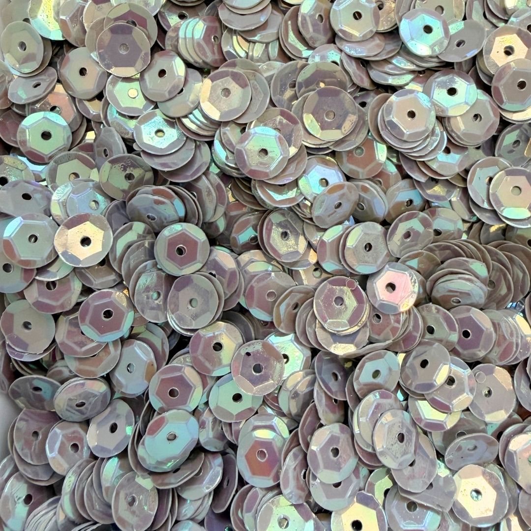 7mm Round Cup Shaped Sequins - Pastel Lilac AB