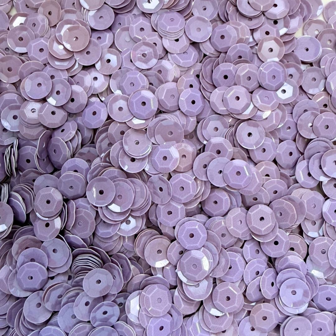 7mm Round Cup Shaped Sequins - Soft Lavender