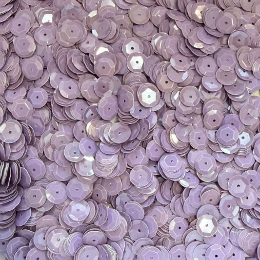 8mm Round Cup Shaped Sequins - Soft Lavender