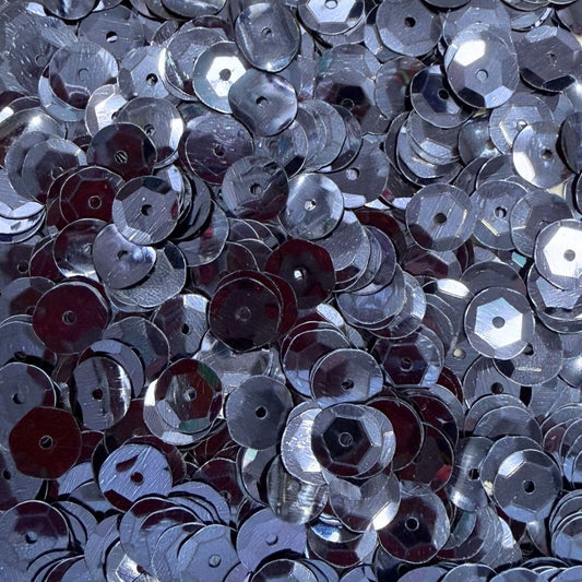 9mm Round Cup Shaped Sequins - Metallic Midnight