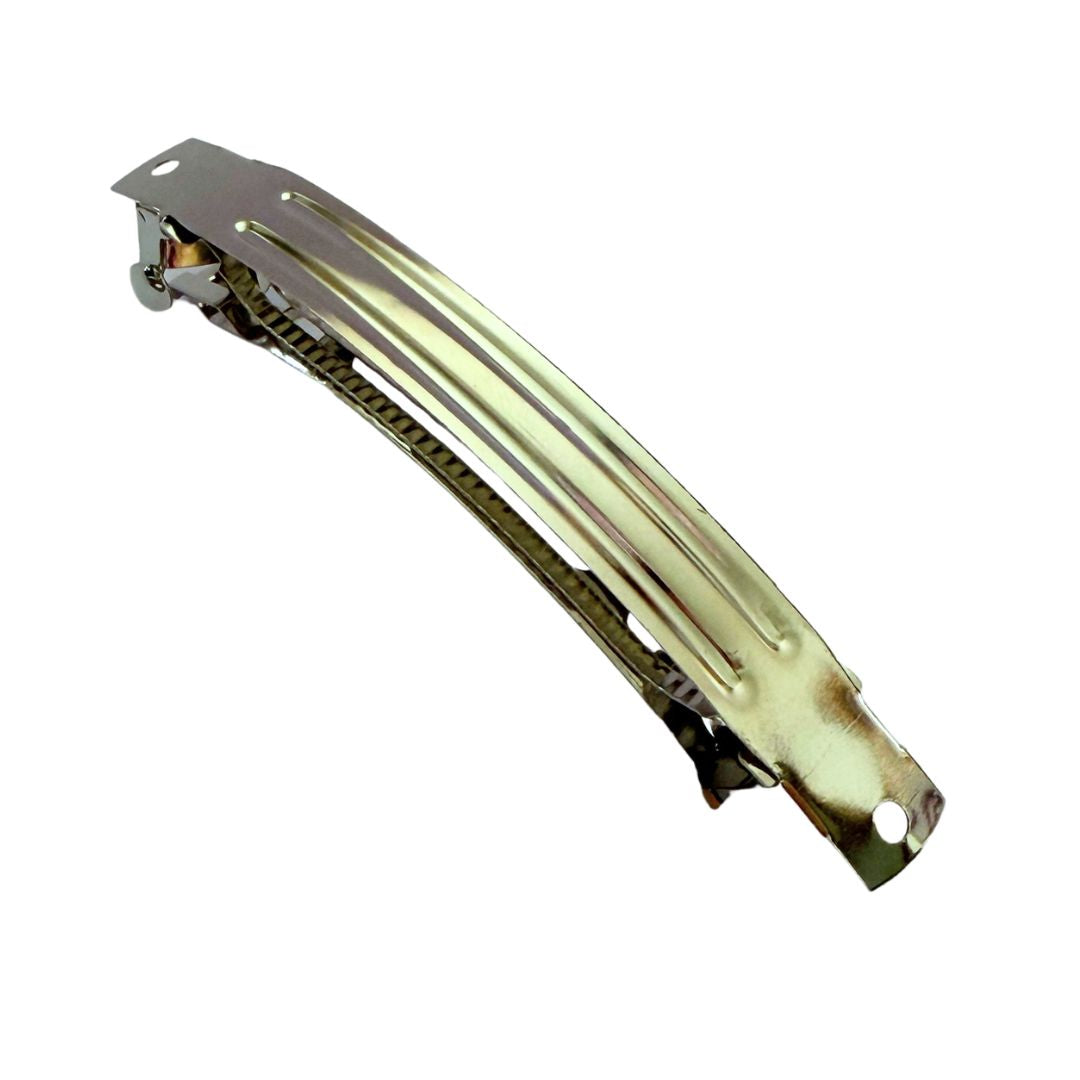 Hair Barrette Finding, Hair Clip 12x100mm Silver