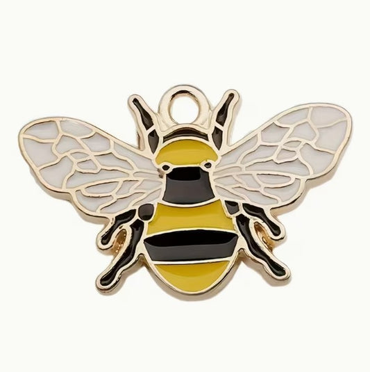 Enamel Bumble Bee Needle Minder Gold