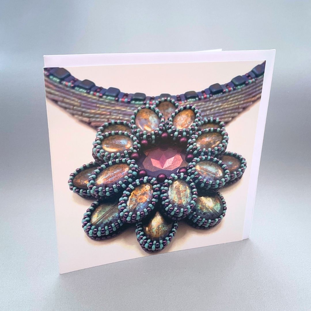 Greeting Card, Blank Inside, Purple Blossom