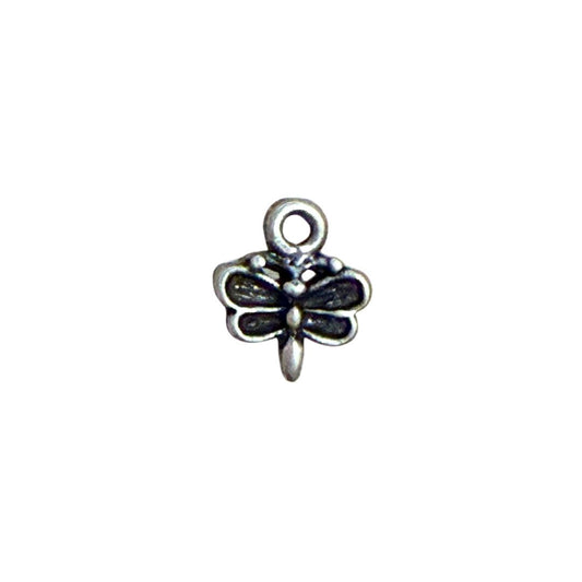 Charm, Dragonfly 10x13mm Silver