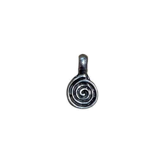 Charm, Swirl, 9x16mm Silver