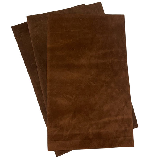 Chocolate Brown Coloured, Soft Faux Velvet Fabric for Bead Embroidery