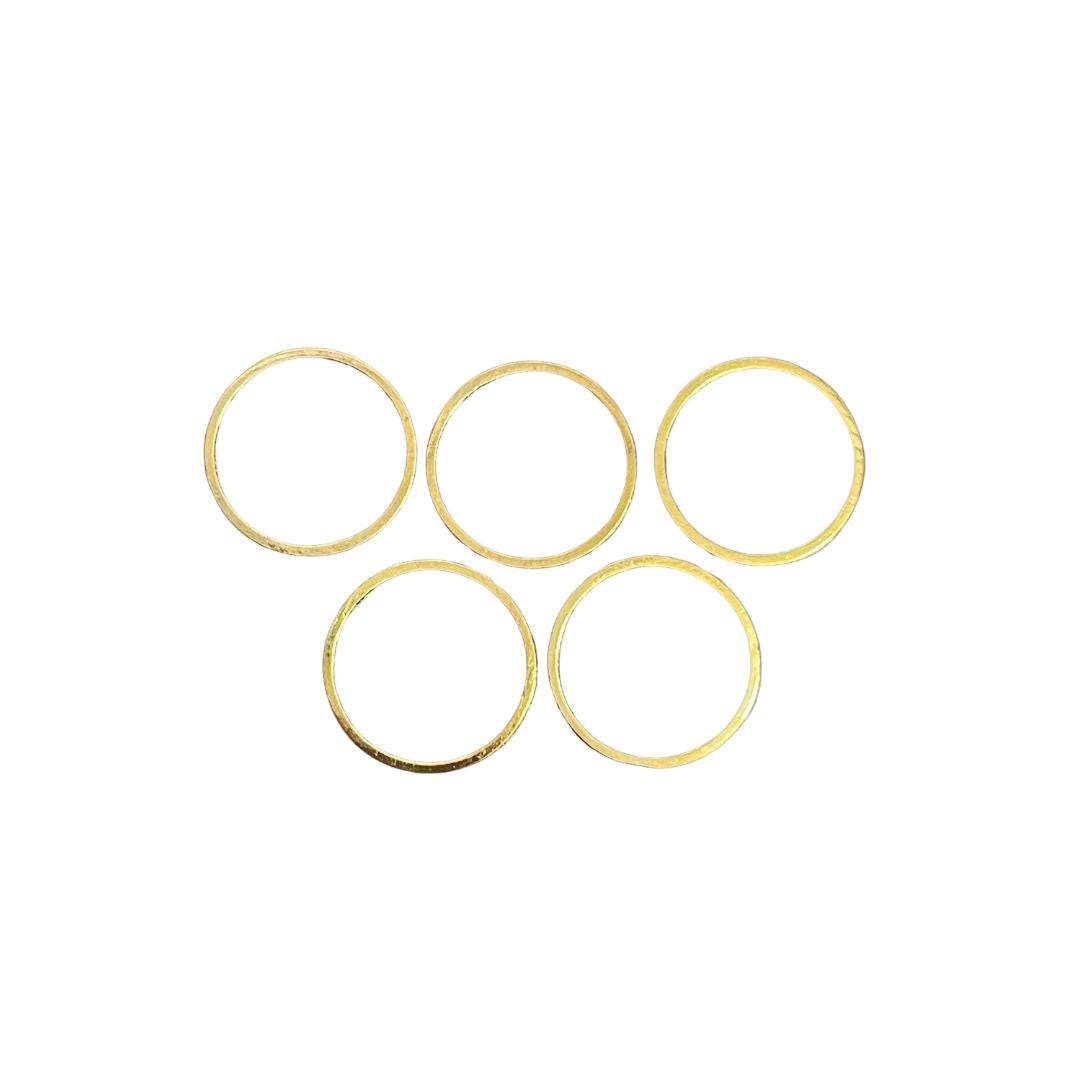 Circle Ring Metal Shape, 15mm Round, Gold