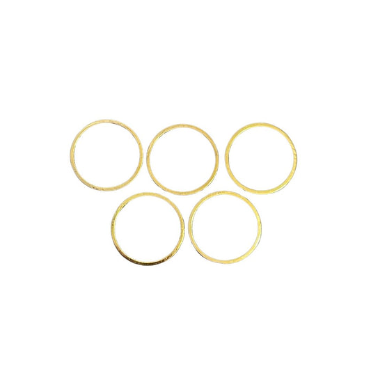 Circle Ring Metal Shape, 15mm Round, Gold