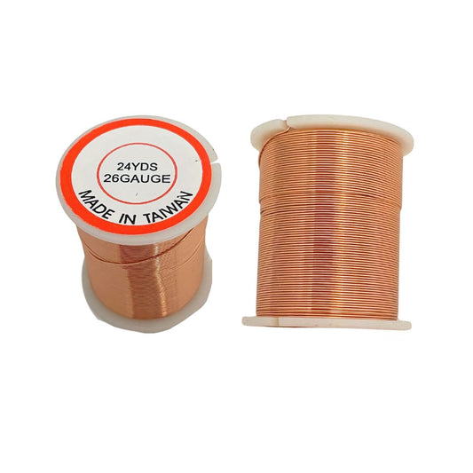 Copper Coloured 26 Gauge Craft Wire 24 Yard Spool