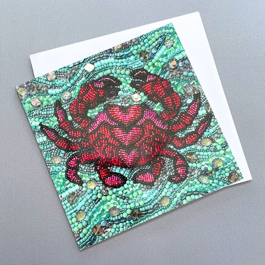 Greeting Card, Crab, with Envelope, Blank Inside