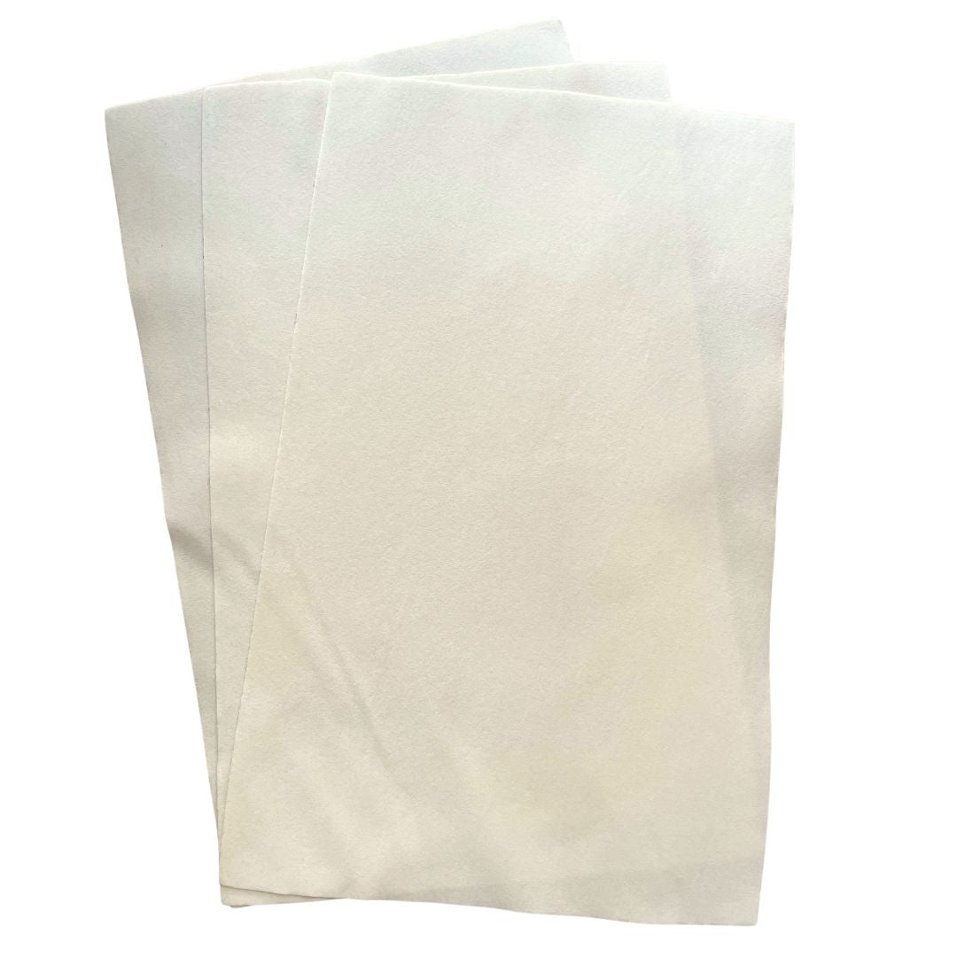 Cream Coloured, Soft Faux Velvet Fabric for Bead Embroidery