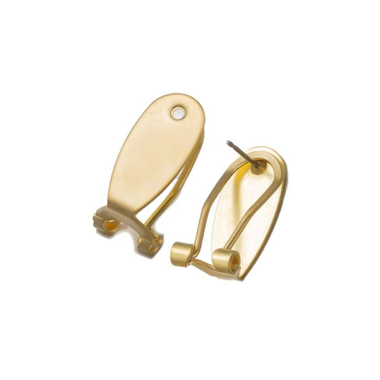 Fingernail Earring Findings for Pierced Ears Brass