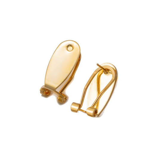 Fingernail Earring Findings for Pierced Ears Gold