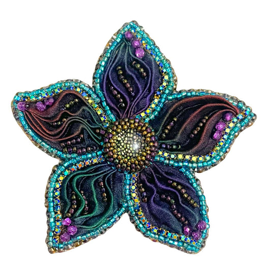 Frangipani Flower Brooch Kit Blue for WORKSHOP ATTENDEES ONLY