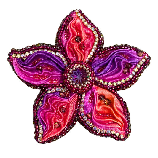 Frangipani Flower Brooch Kit Pink for WORKSHOP ATTENDEES ONLY