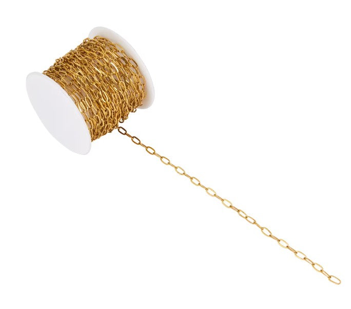 Paperclip Chain 2.5mm Gold