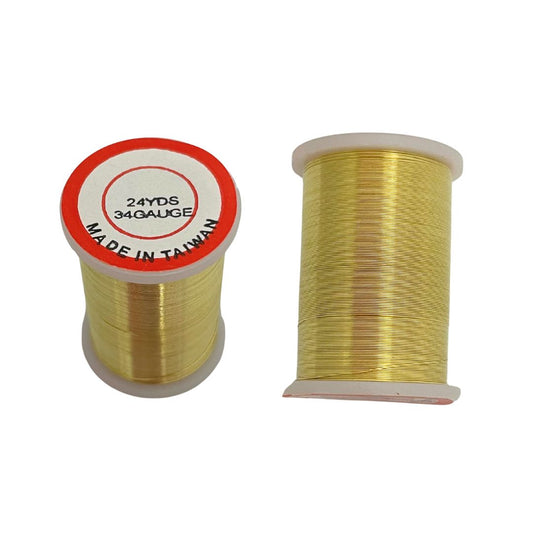 Gold Coloured 34 Gauge Craft Wire 24 Yard Spool