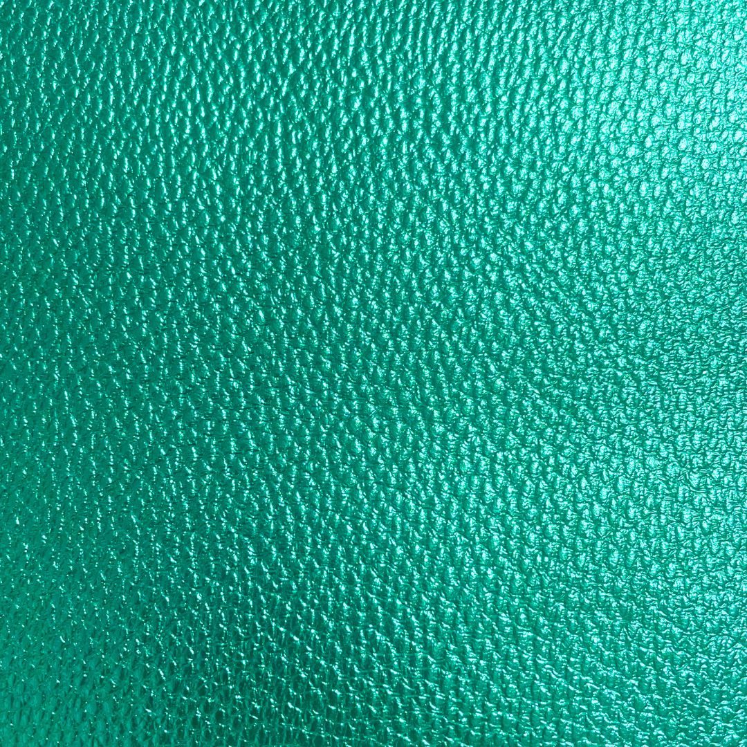 Green Metallic Imitation Leather PU Vinyl