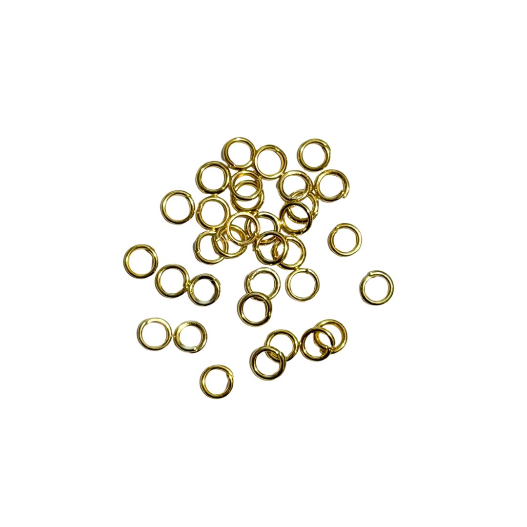 Jump Rings 4mm Outer Diameter (OD) Gold