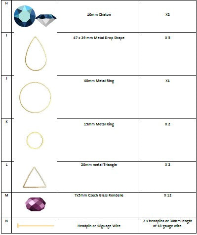 Lotus Necklace Kit COOL COLOURS