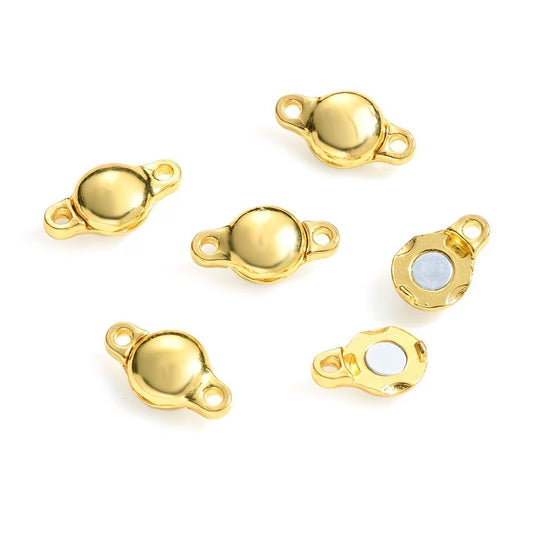 Magnetic Clasp Smooth Round 18x10mm Gold