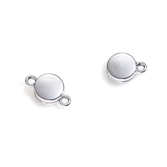 Magnetic Clasp Smooth Round 9x15mm Silver