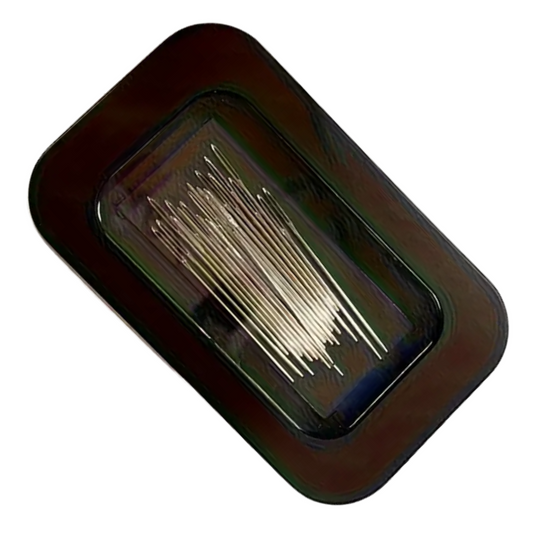 Magnetic Metal Tin Needle Case Black