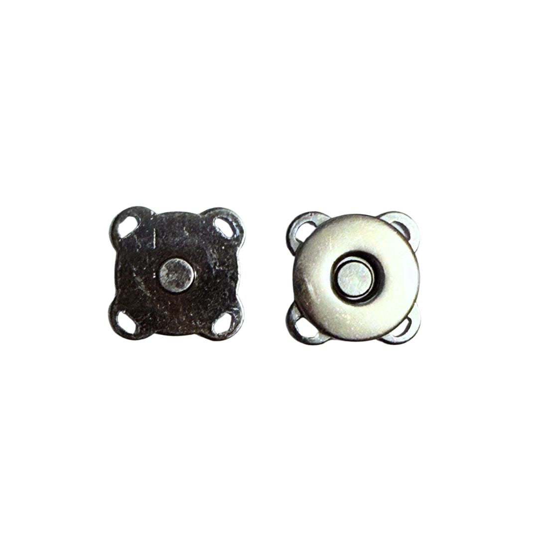 Magnetic Sew On Clasp, Press Stud, Snap Button, 14mm, Gunmetal