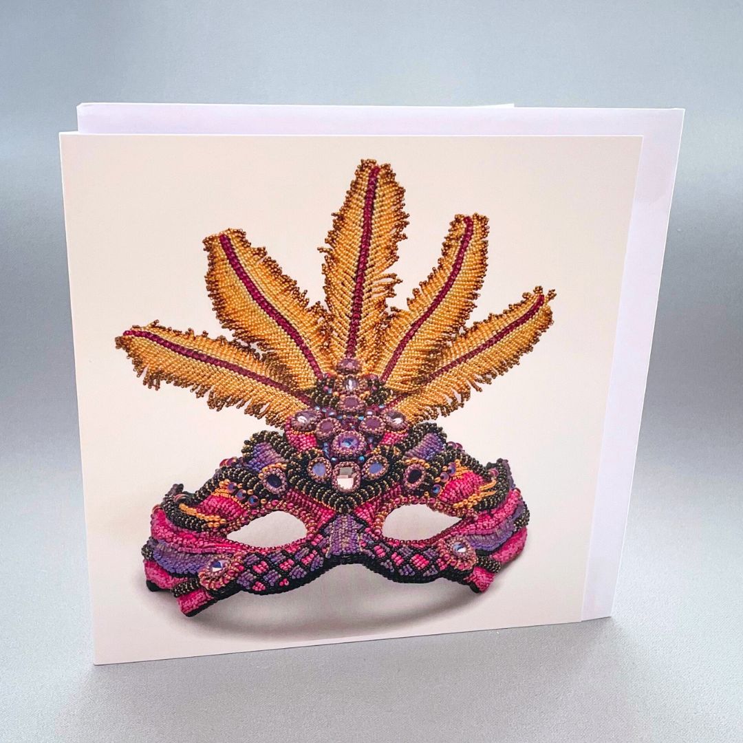 Greeting Card, Blank Inside, Antoinette Mask