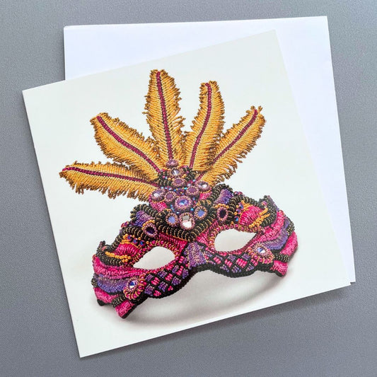 Greeting Card, Blank Inside, Antoinette Mask