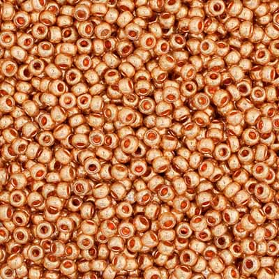 Preciosa Size 10/0 Czech Glass Seed Beads - Metallic Light Copper