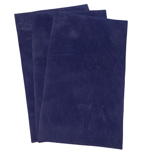 Navy Blue Coloured, Soft Faux Velvet Fabric for Bead Embroidery