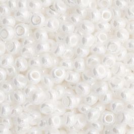 Preciosa Size 10/0 Czech Glass Seed Beads - Opaque White Pearl