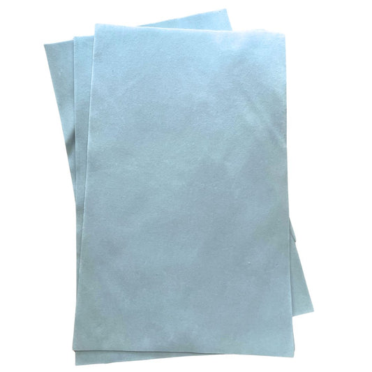 Pale Blue Coloured, Soft Faux Velvet Fabric for Bead Embroidery