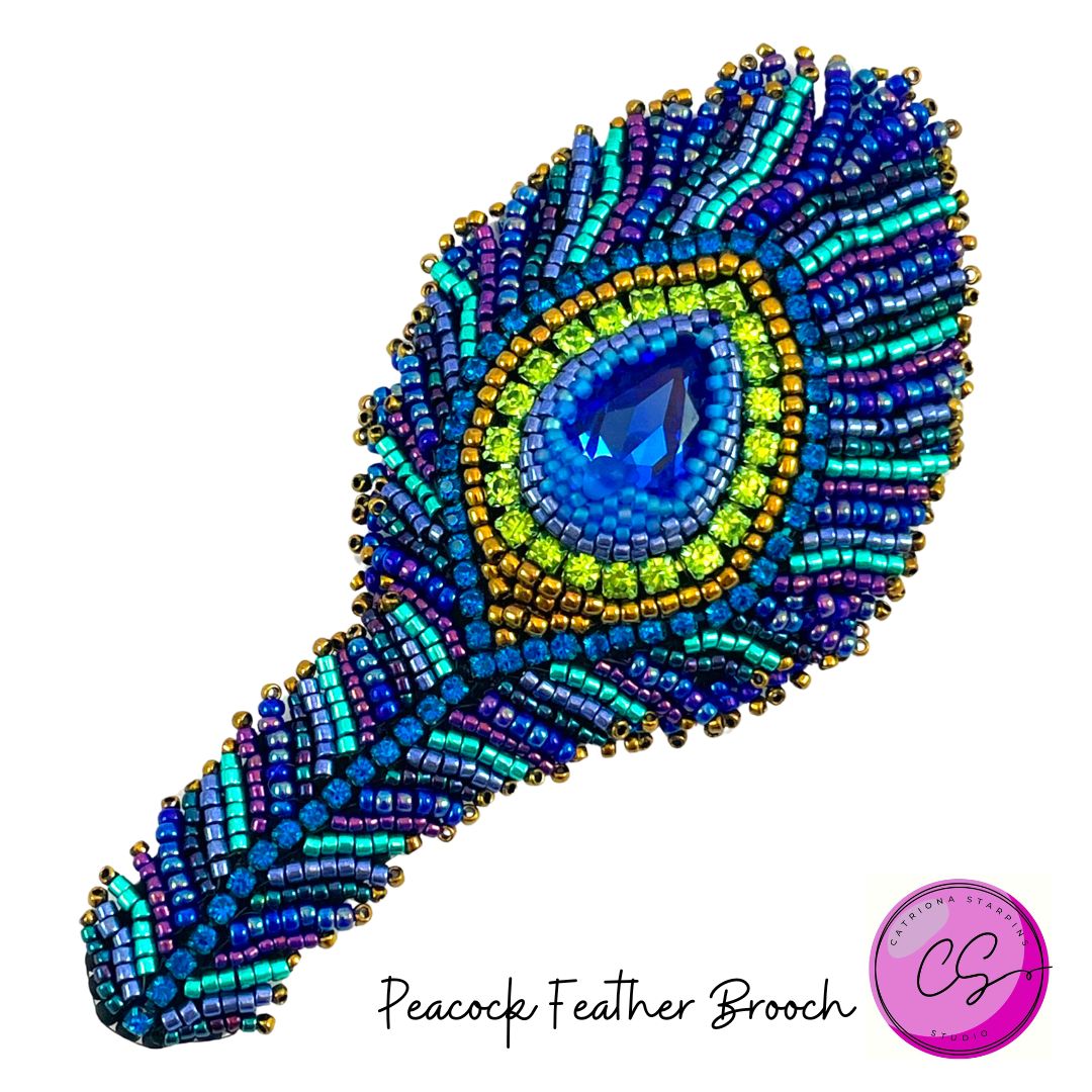 Peacock Feather Brooch Kit