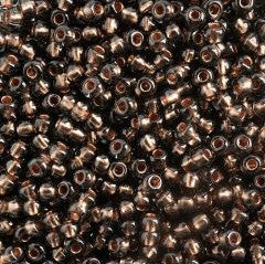 Preciosa Size 10/0 Czech Glass Seed Beads - Copper Lined Black Diamond