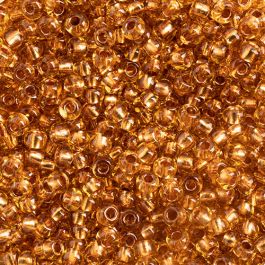Preciosa Size 10/0 Czech Glass Seed Beads - Copper Lined Topaz