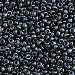 Preciosa Size 10/0 Czech Glass Seed Beads - Metallic Gunmetal