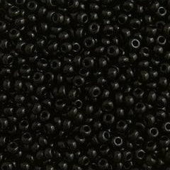 Preciosa Size 10/0 Czech Glass Seed Beads - Opaque Black