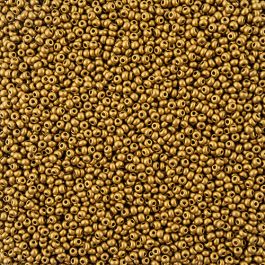 Preciosa Size 10/0 Czech Glass Seed Beads - Opaque Matte Gold