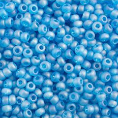 Preciosa Size 10/0 Czech Glass Seed Beads - Transparent Matte Light Blue AB