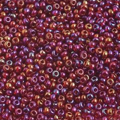 Preciosa Size 10/0 Czech Glass Seed Beads - Transparent Red AB