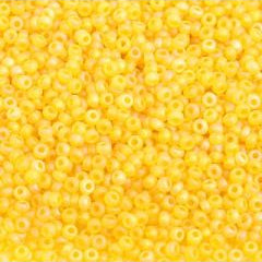 Preciosa Size 10/0 Czech Glass Seed Beads - Transparent Matte Yellow AB