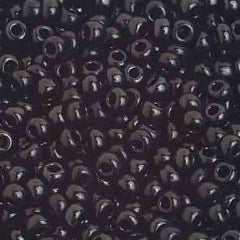 Preciosa Size 8/0 Czech Glass Seed Beads - Opaque Black
