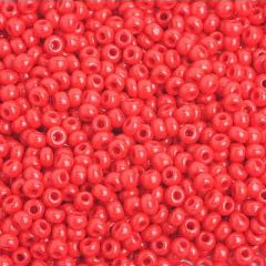 Preciosa Size 8/0 Czech Glass Seed Beads - Opaque Red