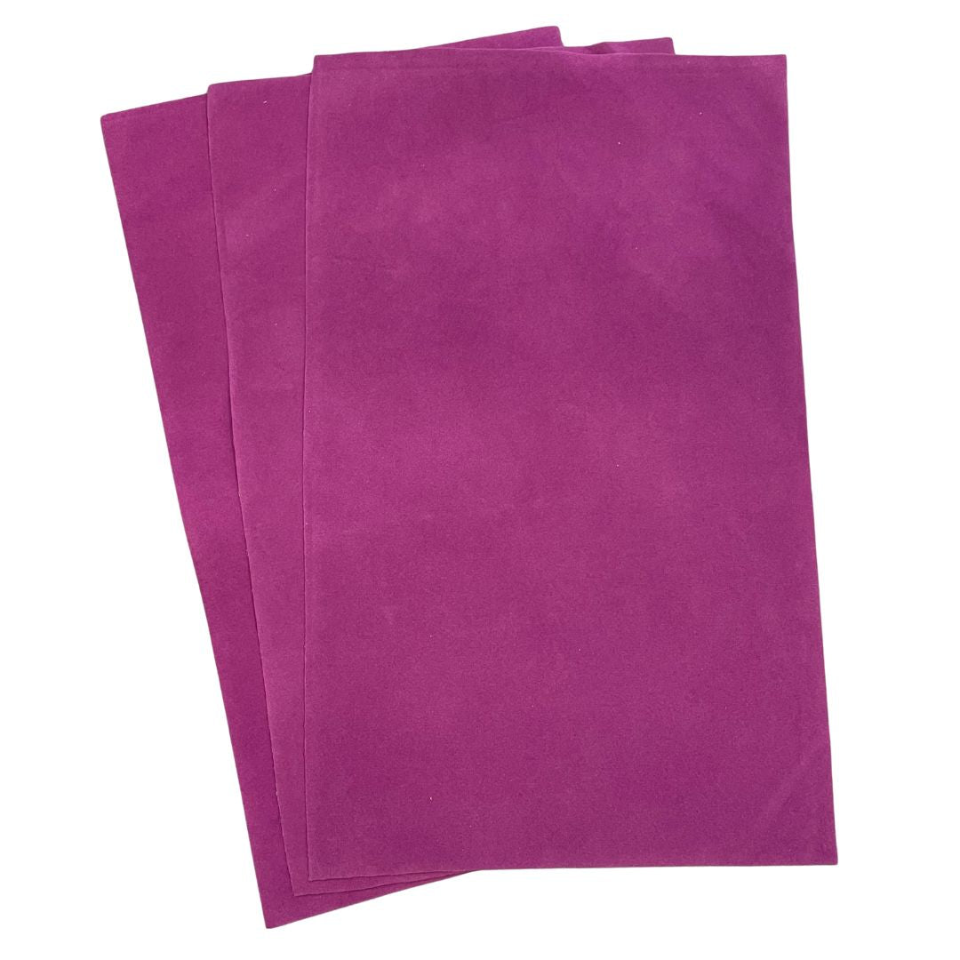 Purple Orchid Coloured, Soft Faux Velvet Fabric for Bead Embroidery