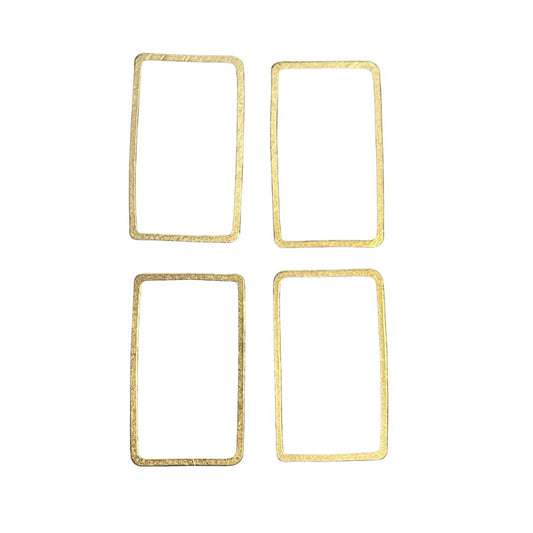 Rectangle Ring Metal Shape, 22x13mm, Gold