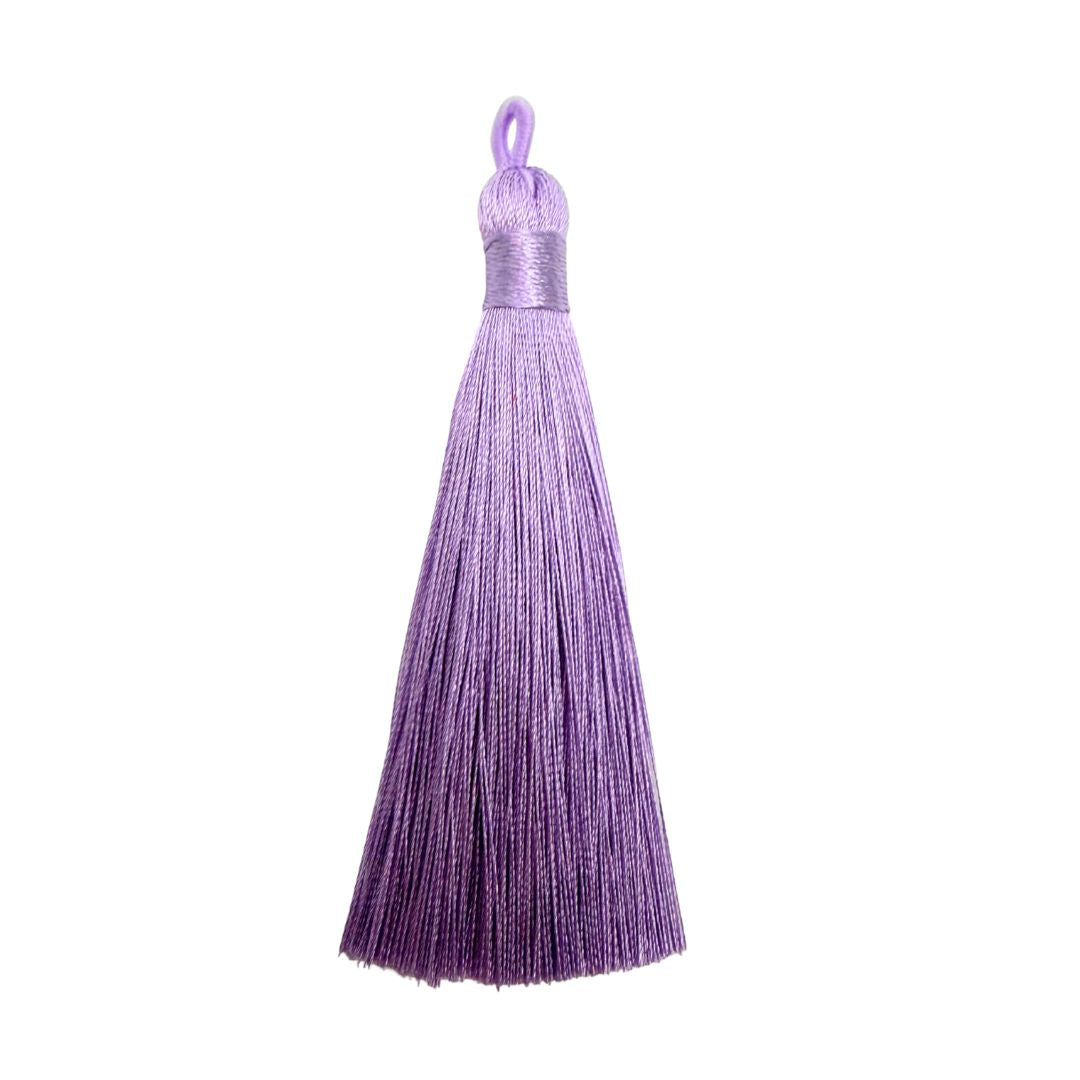 Silky Soft Tassel 8cm Lilac